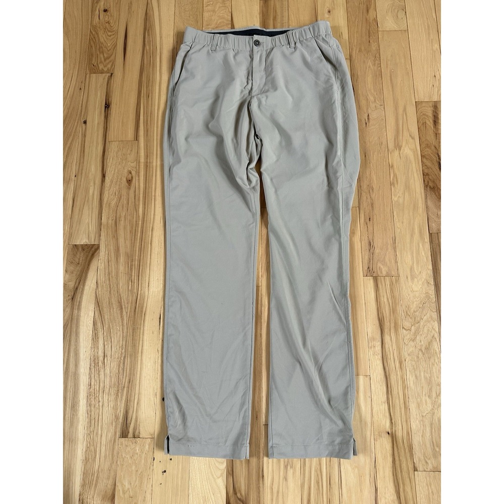 Under Armour The Showdown Pant Mens 34x34 Beige Stretch Performance Golf